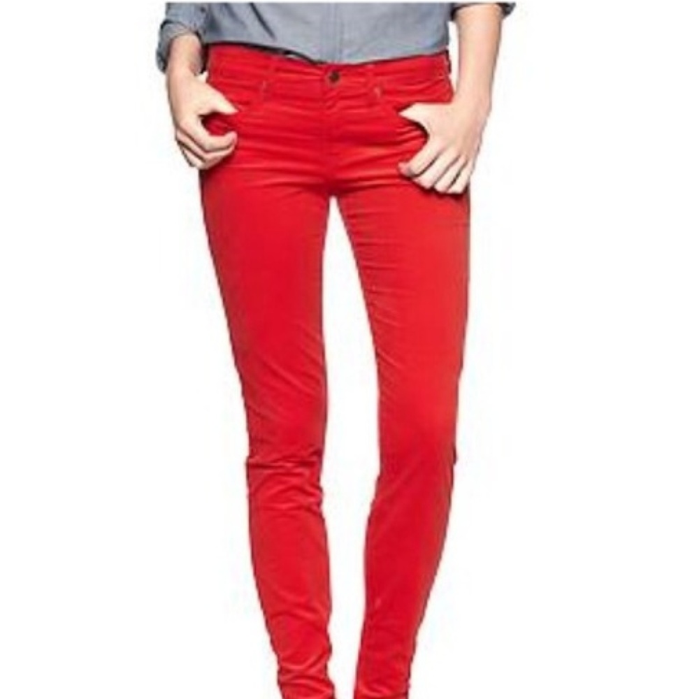 GAP 1969 skinny cords - Flame Red